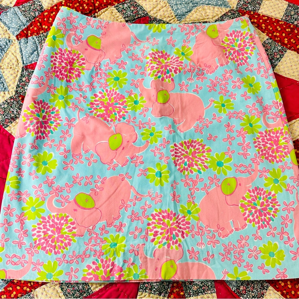 White label Lilly Pulitzer Skirt Elefrance Print Size 4 Elephant Beret